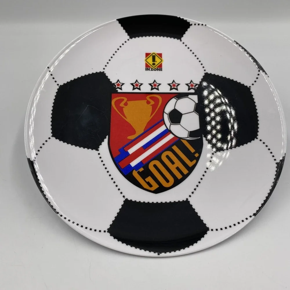 InZone Soccer Plate Set Kids Youth GOAL Plate Spoon Fork Sports Ball Utensils Se